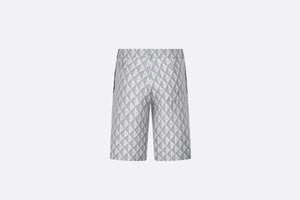 CD Diamond Bermuda Shorts • Gray Silk Twill