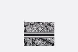 DiorTravel Zipped Pouch • Black and White Technical Fabric with Plan de Paris Motif