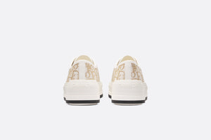 Walk'n'Dior Platform Sneaker • Gold-Tone Dior Oblique Cotton with Metallic Thread Embroidery