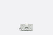 Load image into Gallery viewer, Lady Dior 5-Gusset Card Holder • Iridescent Metallic Silver-Tone Cannage Lambskin
