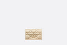 Load image into Gallery viewer, Dior Or Dior Caro XS Wallet • Iridescent Metallic Gold-Tone Cannage Lambskin
