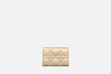 Load image into Gallery viewer, Dior Or Dior Caro XS Wallet • Iridescent Metallic Gold-Tone Cannage Lambskin
