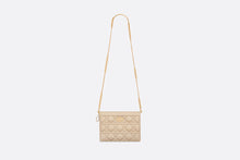 Load image into Gallery viewer, Dior Caro Zipped Pouch with Chain • Sand-Colored Supple Cannage Calfskin
