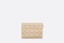 Load image into Gallery viewer, Dior Caro Zipped Pouch with Chain • Sand-Colored Supple Cannage Calfskin
