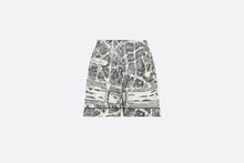 Load image into Gallery viewer, Shorts • White and Black Silk Twill with Plan de Paris Motif
