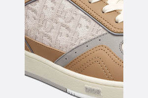 B27 Low-Top Sneaker • Beige and Cream Smooth Calfskin with Cream Dior Oblique Jacquard