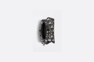 Nano Saddle Bag • Beige and Black Dior Oblique Jacquard