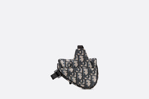 Nano Saddle Bag • Beige and Black Dior Oblique Jacquard