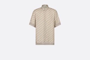 Dior Oblique Short-Sleeved Shirt • Beige Silk Twill