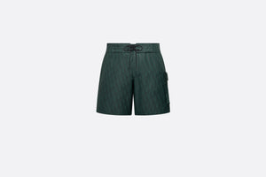 Dior Oblique Swim Shorts • Deep Green Technical Fabric