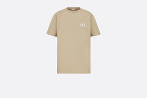 CD Icon Relaxed-Fit T-Shirt • Beige Cotton Jersey