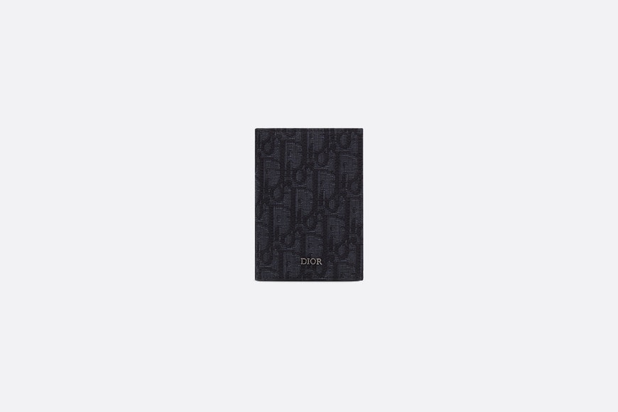Bi-Fold Card Holder • Black Dior Oblique Jacquard
