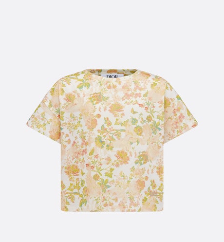 Kid's T-Shirt • Multicolor Cotton Jersey with Floral Print