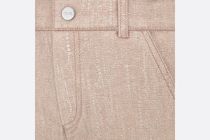 Kid's Bermuda Shorts • Beige Dior Oblique Cotton Denim