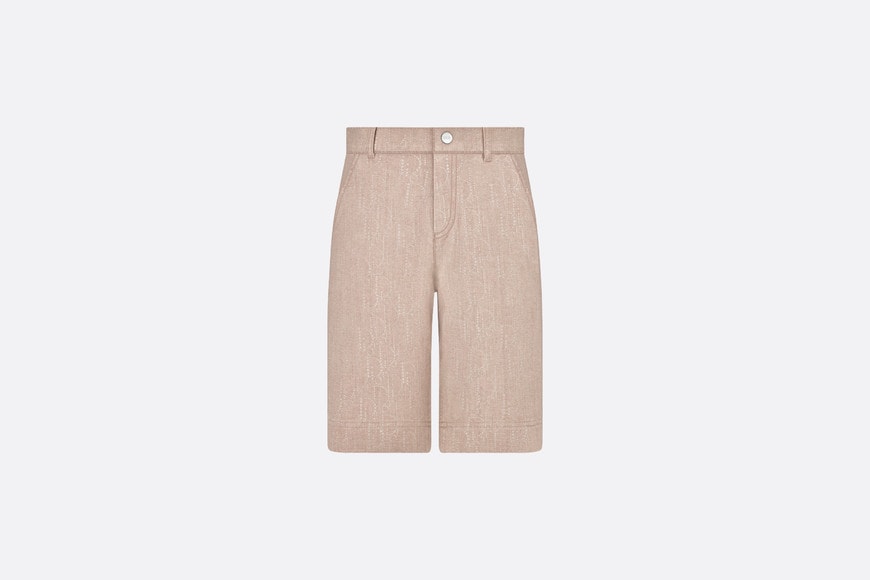 Kid's Bermuda Shorts • Beige Dior Oblique Cotton Denim