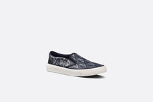 Load image into Gallery viewer, B101 Slip-On Sneaker • Navy Blue CD Diamond Canvas and Smooth Calfskin
