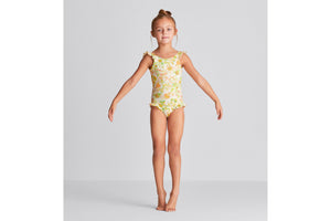Kid's One-Piece Swimsuit • Technical Fabric with Floral Print