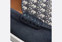 Load image into Gallery viewer, Dior Granville Loafer • Navy Blue Suede with Beige and Black Dior Oblique Jacquard
