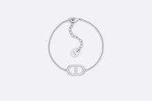 Load image into Gallery viewer, Petit CD Bracelet • Silver-Finish Metal with White Crystals
