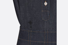 Load image into Gallery viewer, Pleated Shirt Dress • Blue Lightweight Raw Cotton Denim
