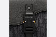 Load image into Gallery viewer, Mini Saddle Bag with Strap • Black Dior Oblique Jacquard and Grained Calfskin
