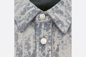 Dior Oblique Overshirt • Gray and Gold-Tone Cotton-Blend Twill