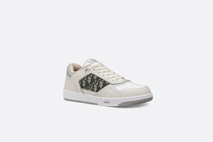 B27 Low-Top Sneaker • Cream and White Smooth Calfskin with Beige and Black Dior Oblique Jacquard