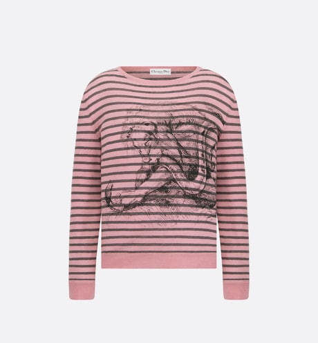 Dioriviera Sweater • Pink and Gray Linen, Cashmere and Silk Knit