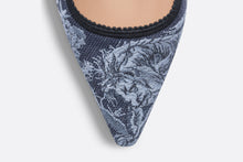 Load image into Gallery viewer, J&#39;Adior Slingback Pump • Blue Multicolor Embroidered Denim with Toile de Jouy Sauvage Motif

