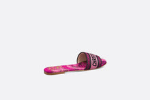Load image into Gallery viewer, Dway Slide • Rani Pink Multicolor Embroidered Cotton with Toile de Jouy Voyage Motif
