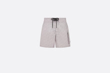 Load image into Gallery viewer, Dior Oblique Swim Shorts • Pearl-Colored Technical Fabric
