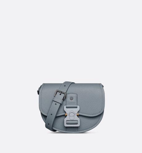 Mini Gallop Bag with Strap • Dior Gray Grained Calfskin