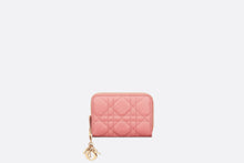 Load image into Gallery viewer, Small Lady Dior Voyageur Coin Purse • Light Pink Cannage Lambskin
