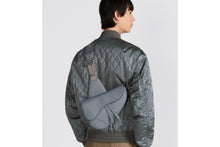 Load image into Gallery viewer, Saddle Bag • Dior Gray Grained Calfskin
