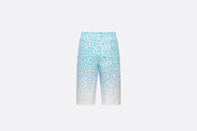 Load image into Gallery viewer, Kid&#39;s Track Shorts • Light Blue and Ivory Dior Oblique Dip-Dye Printed Cotton Fleece
