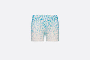 Baby Track Shorts • Light Blue and Ivory Dior Oblique Dip-Dye Printed Cotton Fleece