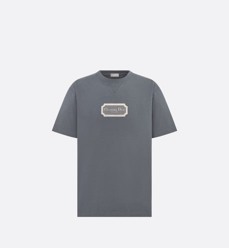 Christian Dior Couture Relaxed-Fit T-Shirt • Gray Cotton Jersey