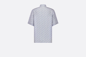 Dior Oblique Short-Sleeved Shirt • Blue Striped Silk Twill