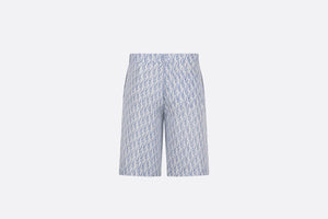 Dior Oblique Bermuda Shorts • Blue Striped Silk Twill