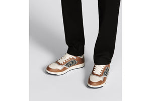 B27 Low-Top Sneaker • Brown and Cream Smooth Calfskin with Beige and Black Dior Oblique Jacquard