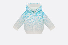 Load image into Gallery viewer, Baby Hooded Sweatshirt • Light Blue and Ivory Dior Oblique Dip-Dye Printed Cotton Fleece
