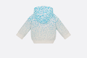 Baby Hooded Sweatshirt • Light Blue and Ivory Dior Oblique Dip-Dye Printed Cotton Fleece