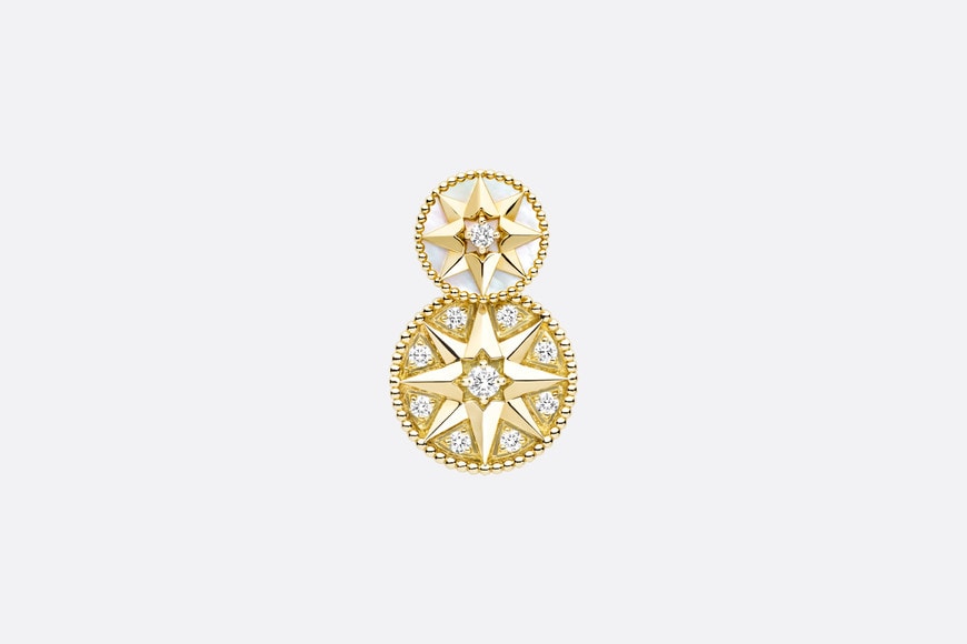 Rose Des Vents Earring • Yellow Gold, Diamonds and Mother-of-Pearl