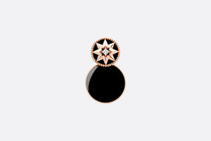 Rose Des Vents Earring • Pink Gold, Diamonds and Onyx