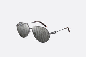 CD Link A1U • Gray Mirrored Pilot Sunglasses with Dior Oblique Motif