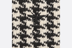 Twin-Set • Black and White Houndstooth Technical Cotton Knit