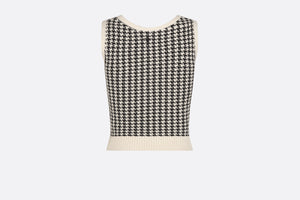 Twin-Set • Black and White Houndstooth Technical Cotton Knit