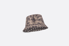 Load image into Gallery viewer, Teddy-D Plan de Paris Reversible Small Brim Bucket Hat • Beige and Black Cotton Blend
