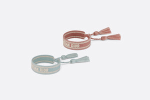 J'Adior Bracelet Set • Placid Blue and Pink Cotton