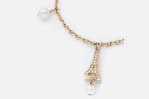 Plan de Paris Bracelet • Gold-Finish Metal and White Resin Pearls
